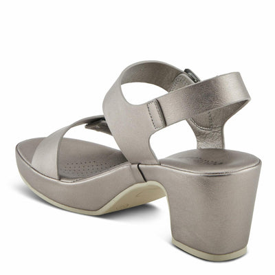 PATRIZIA Women's SANDLIN Slingback Heeled Sandals Pewter EU 41 / US 9.5-10