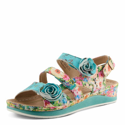 Spring Step L'Artiste Women's Joelina-Dazi Ankle Strap Sandal Turquoise Multi EU 39 / US 8.5