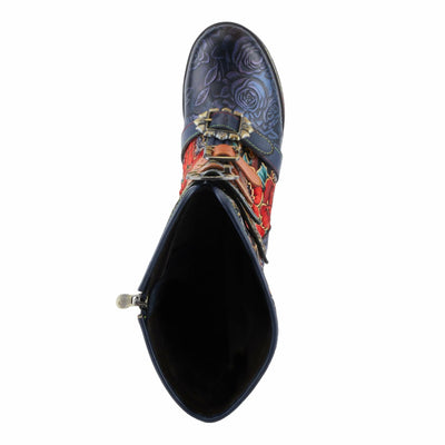 Spring Step L'Artiste Brazen Women's Mid-Shaft Boot - Versatile Chic, Bold & Stylish, Comfortable Ankle Boots Navy Multi EU 40 / US 9