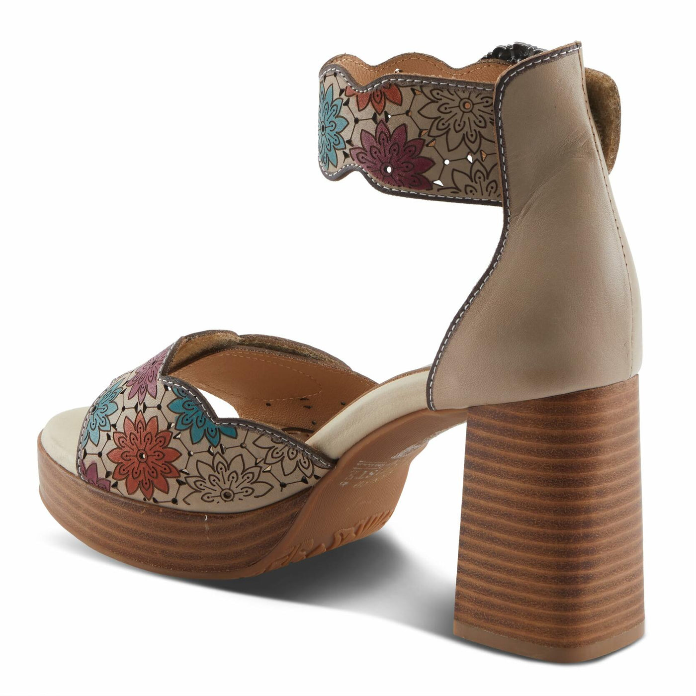 L'Artiste by Spring Step Women's Bangles Sandal, Beige Multi, 6.5-7
