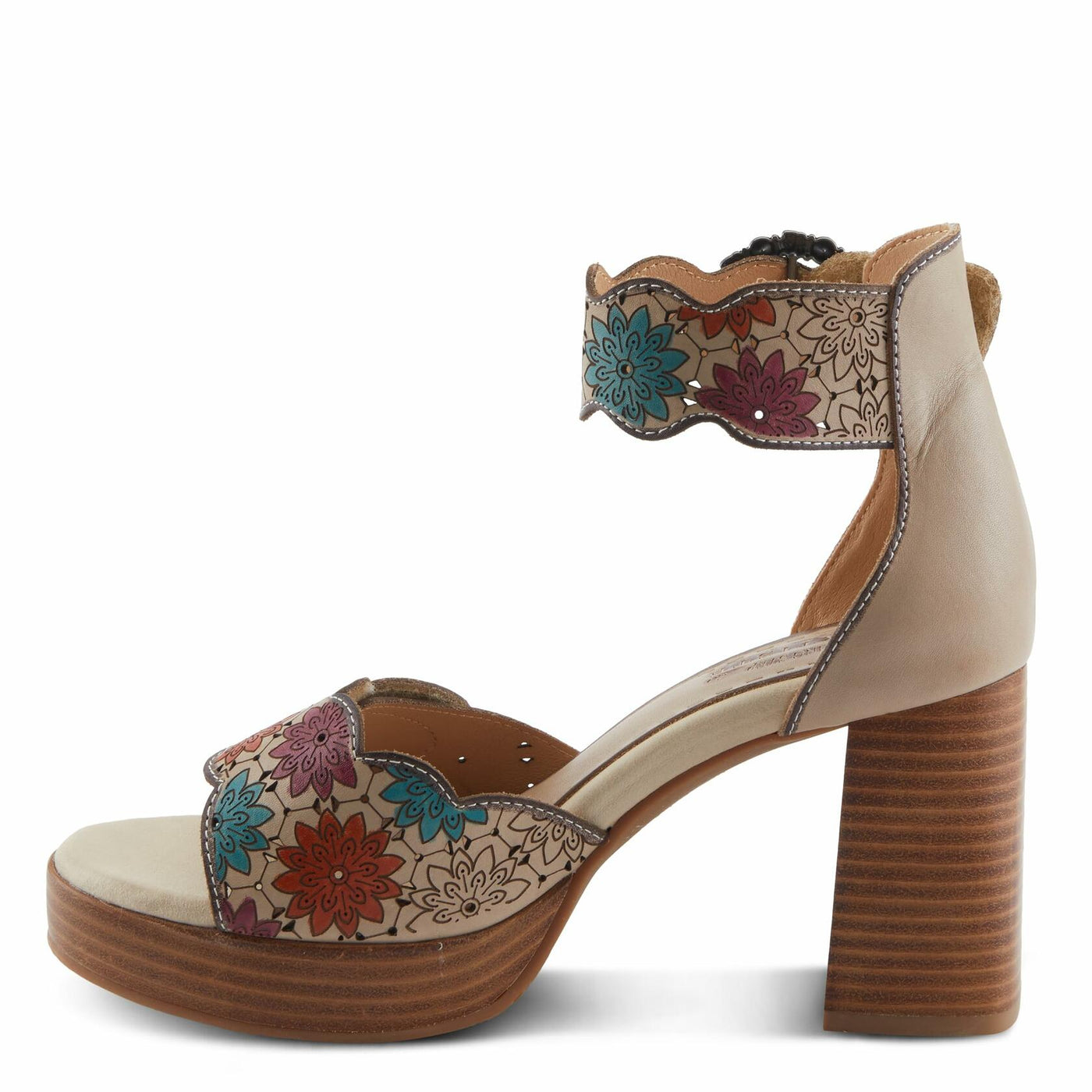 L'Artiste by Spring Step Women's Bangles Sandal, Beige Multi, 6.5-7