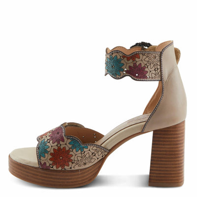 L'Artiste by Spring Step Women's Bangles Sandal, Beige Multi, 6.5-7