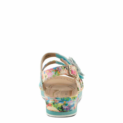 Spring Step L'Artiste Women's Joelina-Dazi Ankle Strap Sandal Turquoise Multi EU 39 / US 8.5