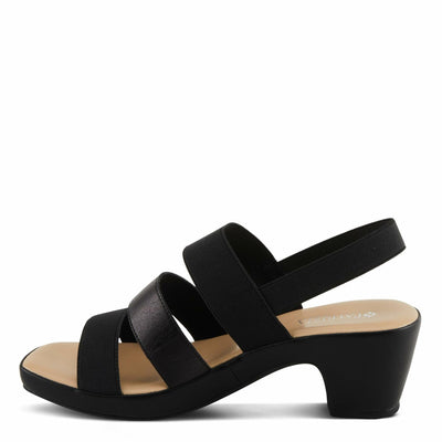 PATRIZIA Women's MARZULA Multi Strap Slingback Heeled Sandals Black EU 36 / US 5.5-6