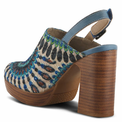 Spring Step L'Artiste Women's Zipi Leather Shootie Blue Multi EU 35 / US 5