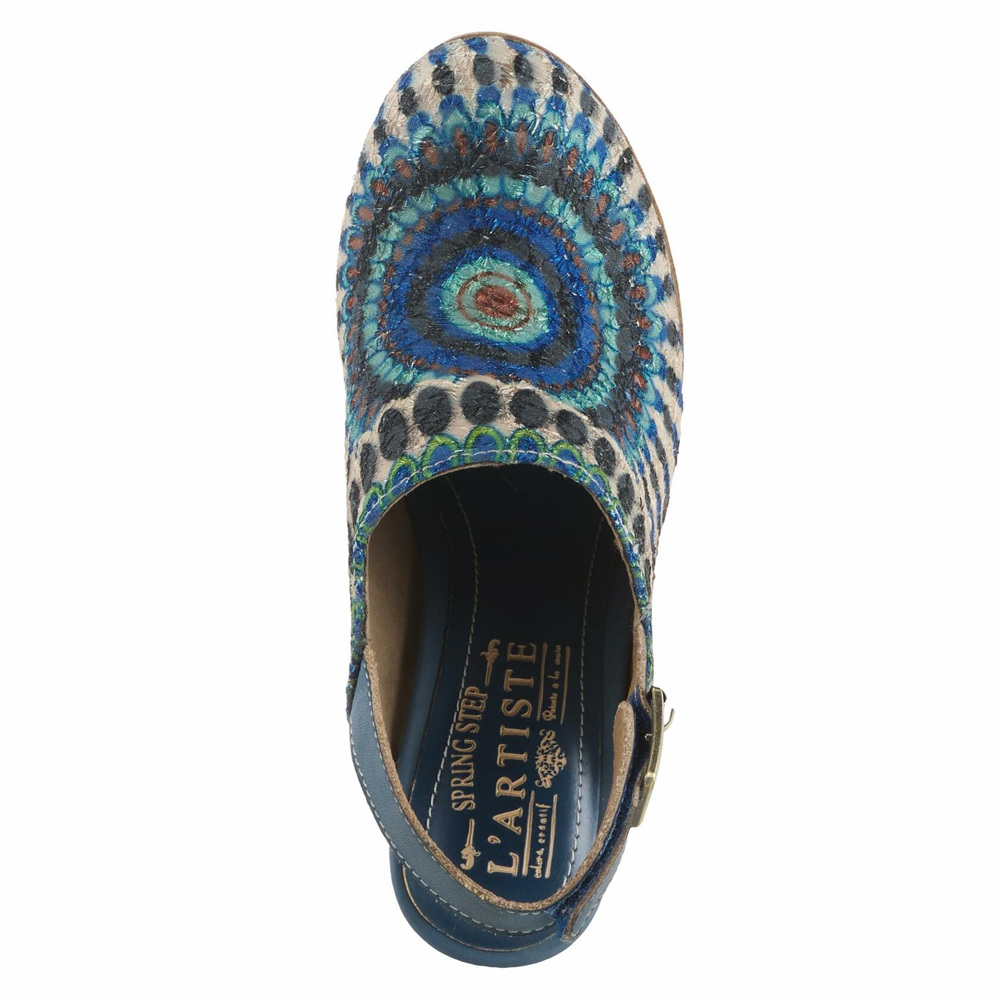Spring Step L'Artiste Women's Zipi Leather Shootie Blue Multi EU 35 / US 5
