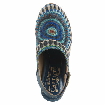 Spring Step L'Artiste Women's Zipi Leather Shootie Blue Multi EU 35 / US 5