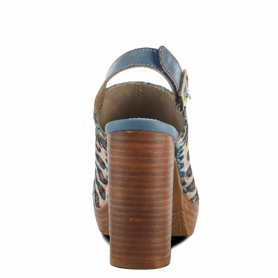 Spring Step L'Artiste Women's Zipi Leather Shootie Blue Multi EU 35 / US 5