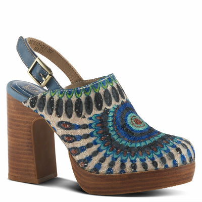 Spring Step L'Artiste Women's Zipi Leather Shootie Blue Multi EU 35 / US 5