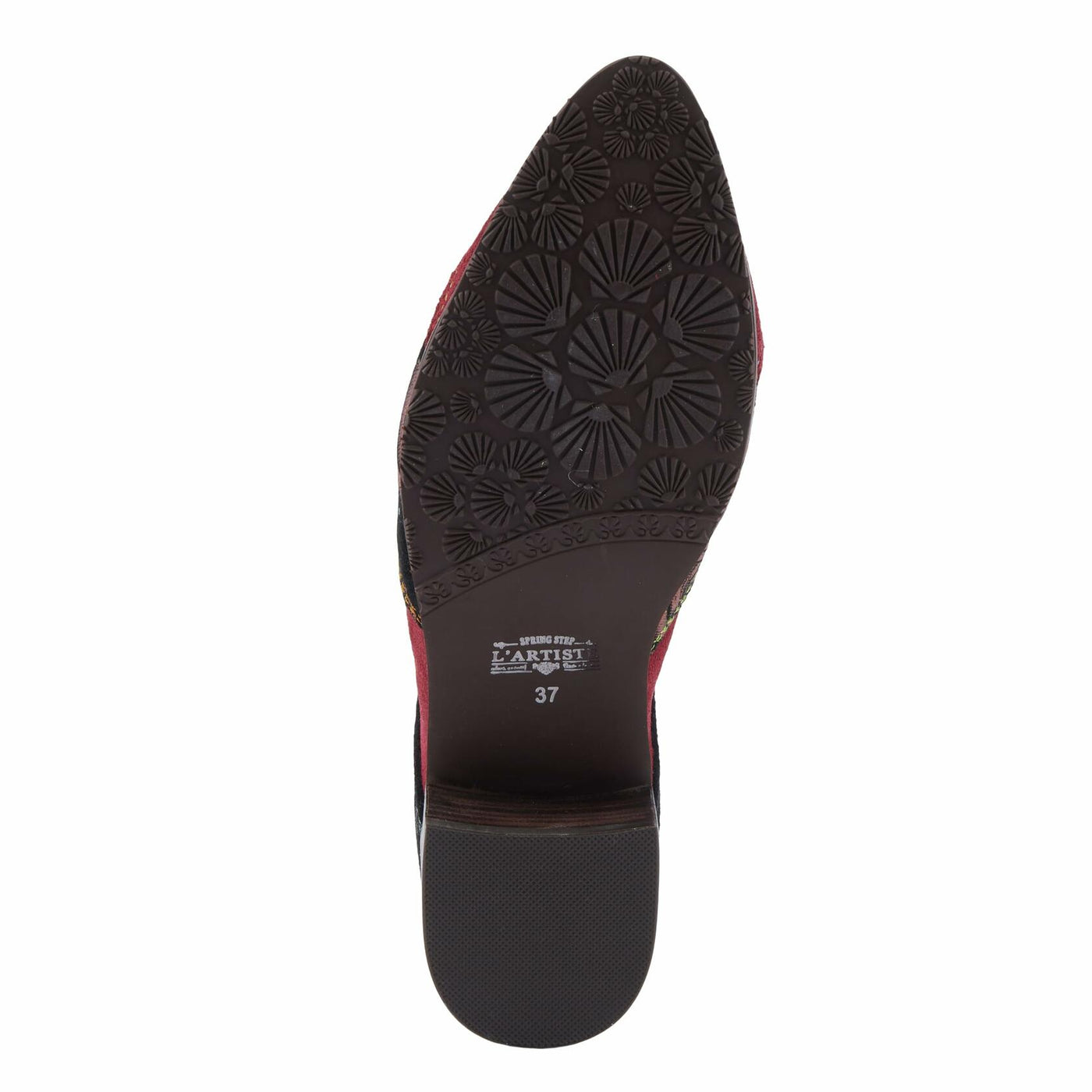 Spring Step L'Artiste Ladyslide-Shine Women's Floral Glitter Slide - Bold Western-Glam Style, Comfortable Statement Shoes Bordeaux Multi EU 41 / US 9.5-10
