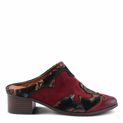 Spring Step L'Artiste Ladyslide-Shine Women's Floral Glitter Slide - Bold Western-Glam Style, Comfortable Statement Shoes Bordeaux Multi EU 41 / US 9.5-10