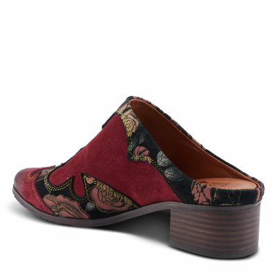 Spring Step L'Artiste Ladyslide-Shine Women's Floral Glitter Slide - Bold Western-Glam Style, Comfortable Statement Shoes Bordeaux Multi EU 41 / US 9.5-10