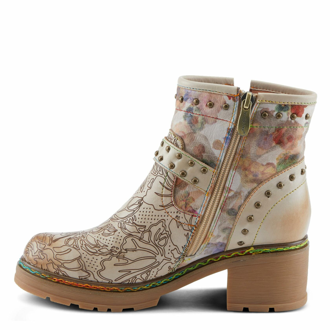 L'Artiste by Spring Step Women's Branchout Fashion Boot, Beige Multi, 11