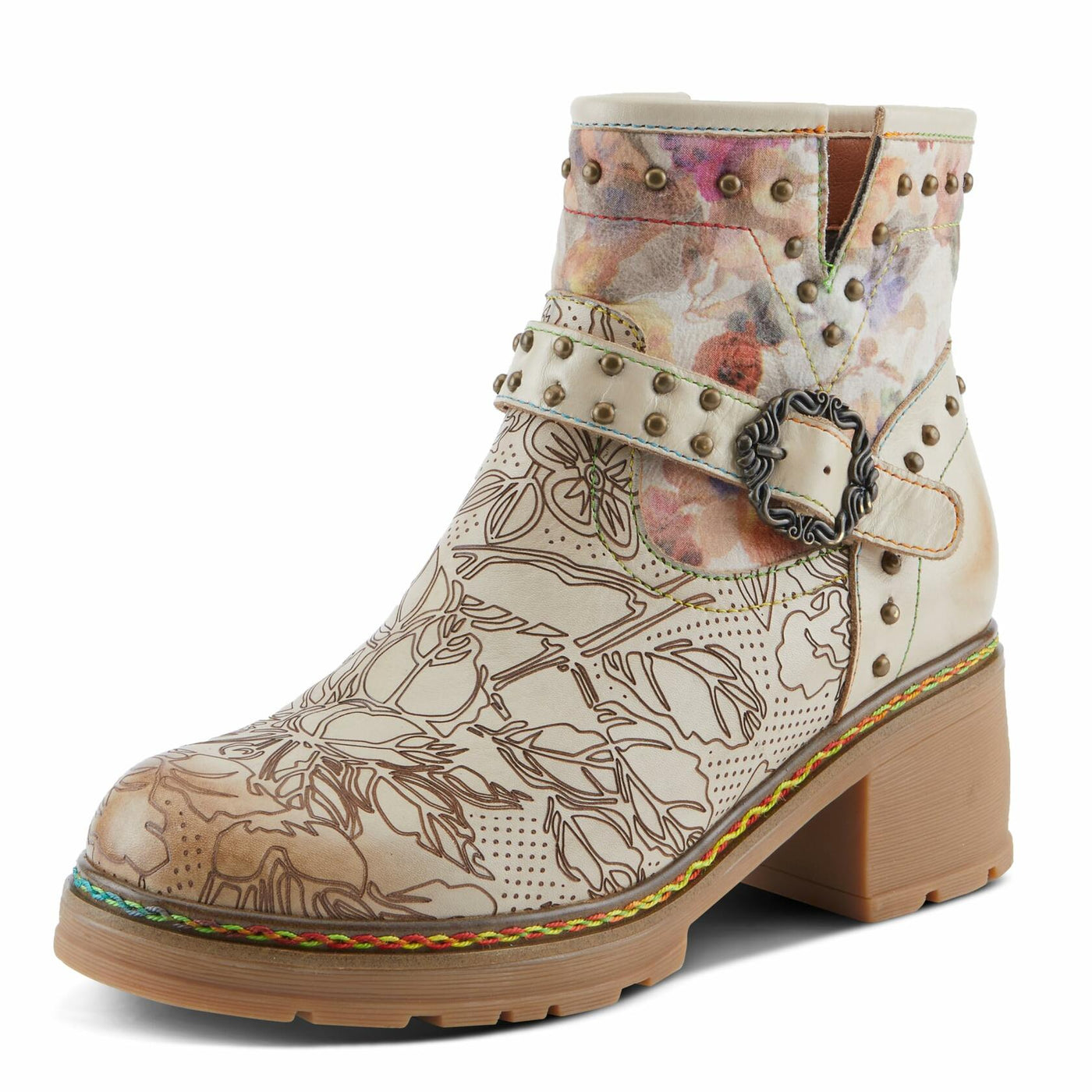 L'Artiste by Spring Step Women's Branchout Fashion Boot, Beige Multi, 11