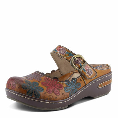 L'Artiste by Spring Step Women's Flochino Clog, Tan Multi, 7