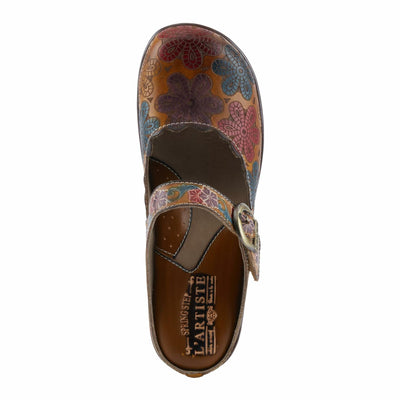 L'Artiste by Spring Step Women's Flochino Clog, Tan Multi, 7