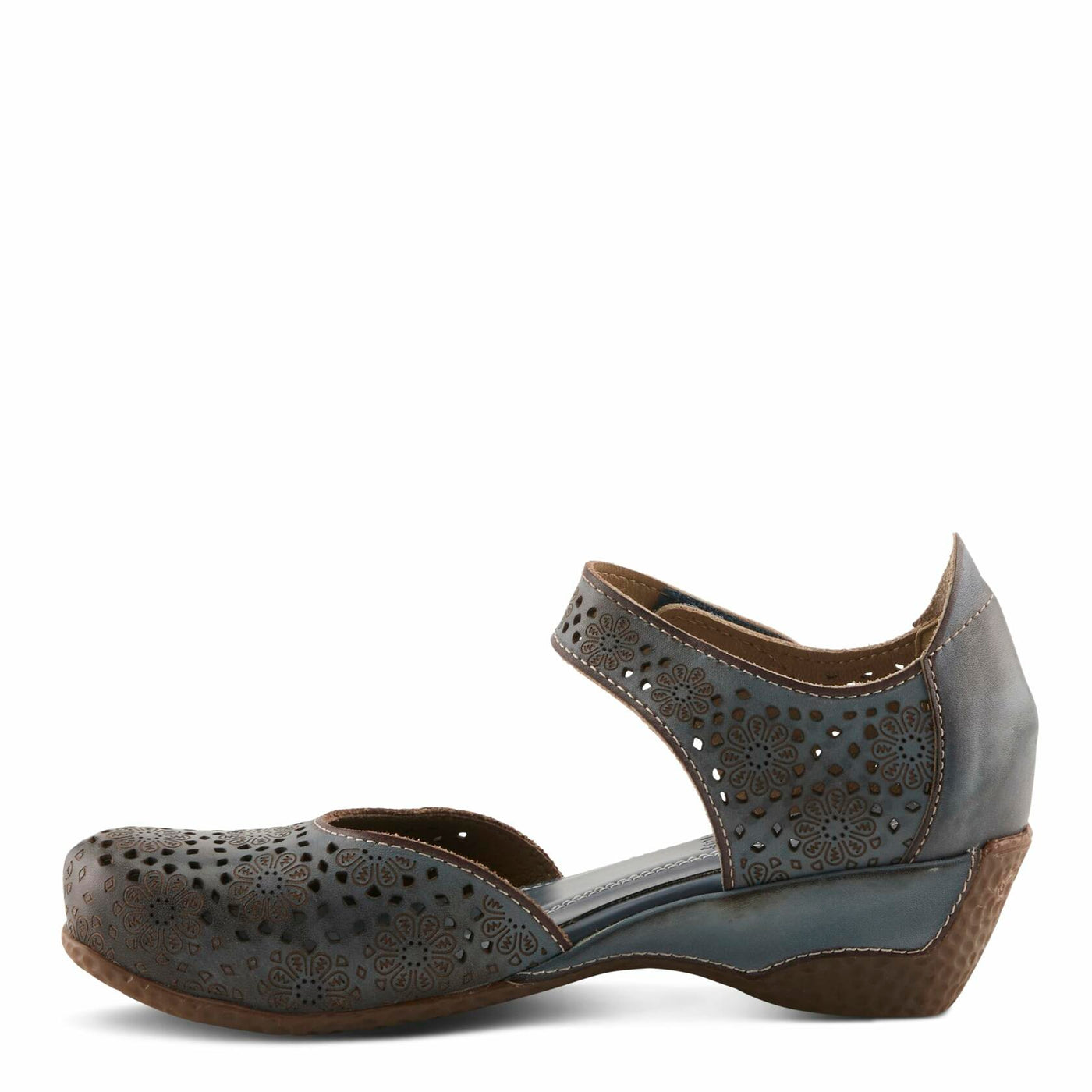 Spring Step L'Artiste Women's Americana Wedge Mary Jane Shoe Navy EU 37 / US 6.5-7