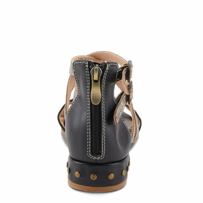 Spring Step L'Artiste Women's Carys High-Energy Stud Detail Sandals - Stylish, Snug Fit for Adventures Black EU 40 / US 9