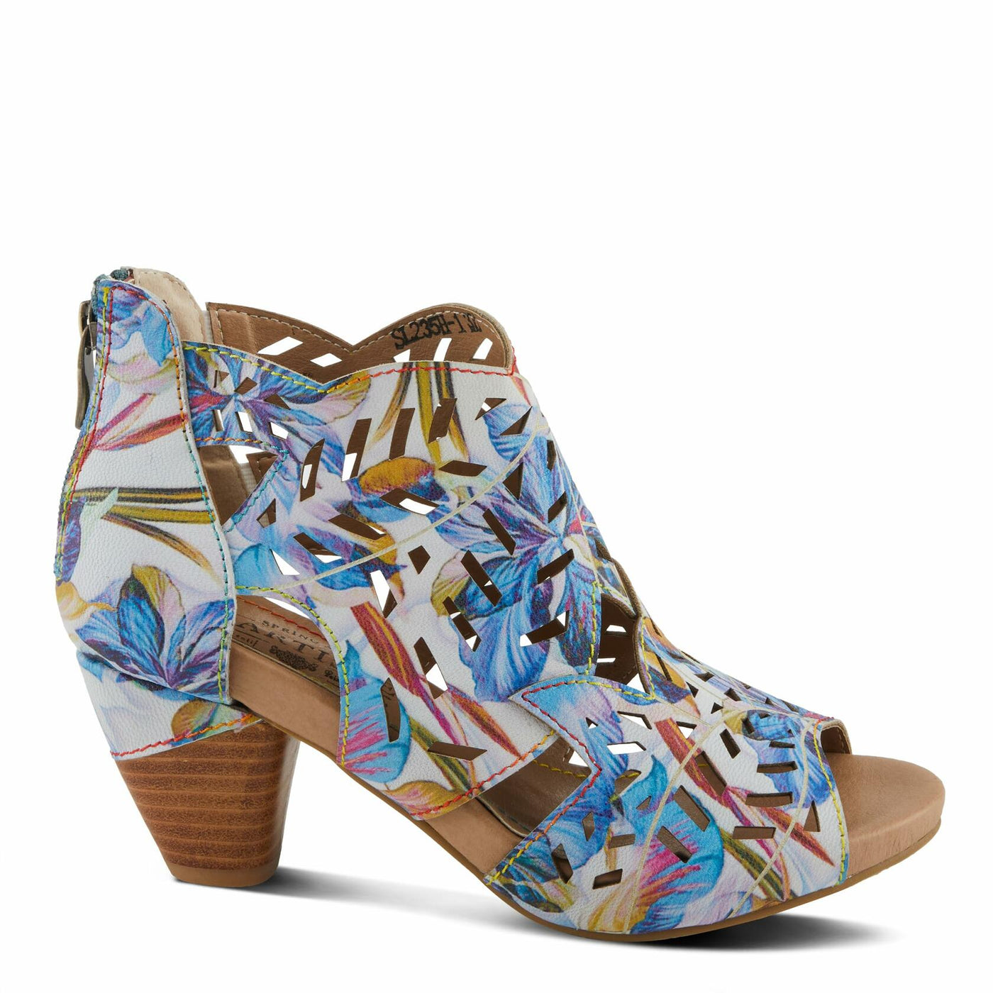 L'Artiste by Spring Step Women's Icon-Fleur Pump, Blue Multi, 11.5-12