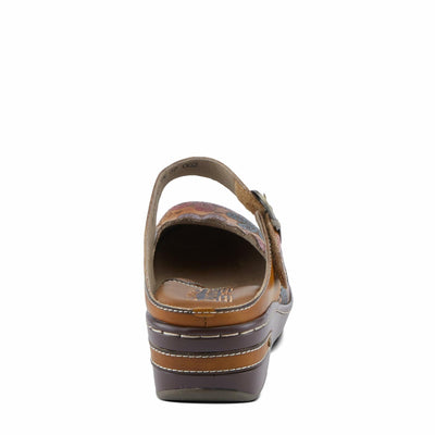 L'Artiste by Spring Step Women's Flochino Clog, Tan Multi, 6