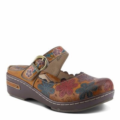 L'Artiste by Spring Step Women's Flochino Clog, Tan Multi, 6