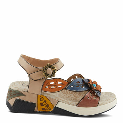 Spring Step L'Artiste Women's ALORA - Hand-Painted Lightweight Athleisure Sandals for Women Light Beige Multi EU 38 / US 7.5-8