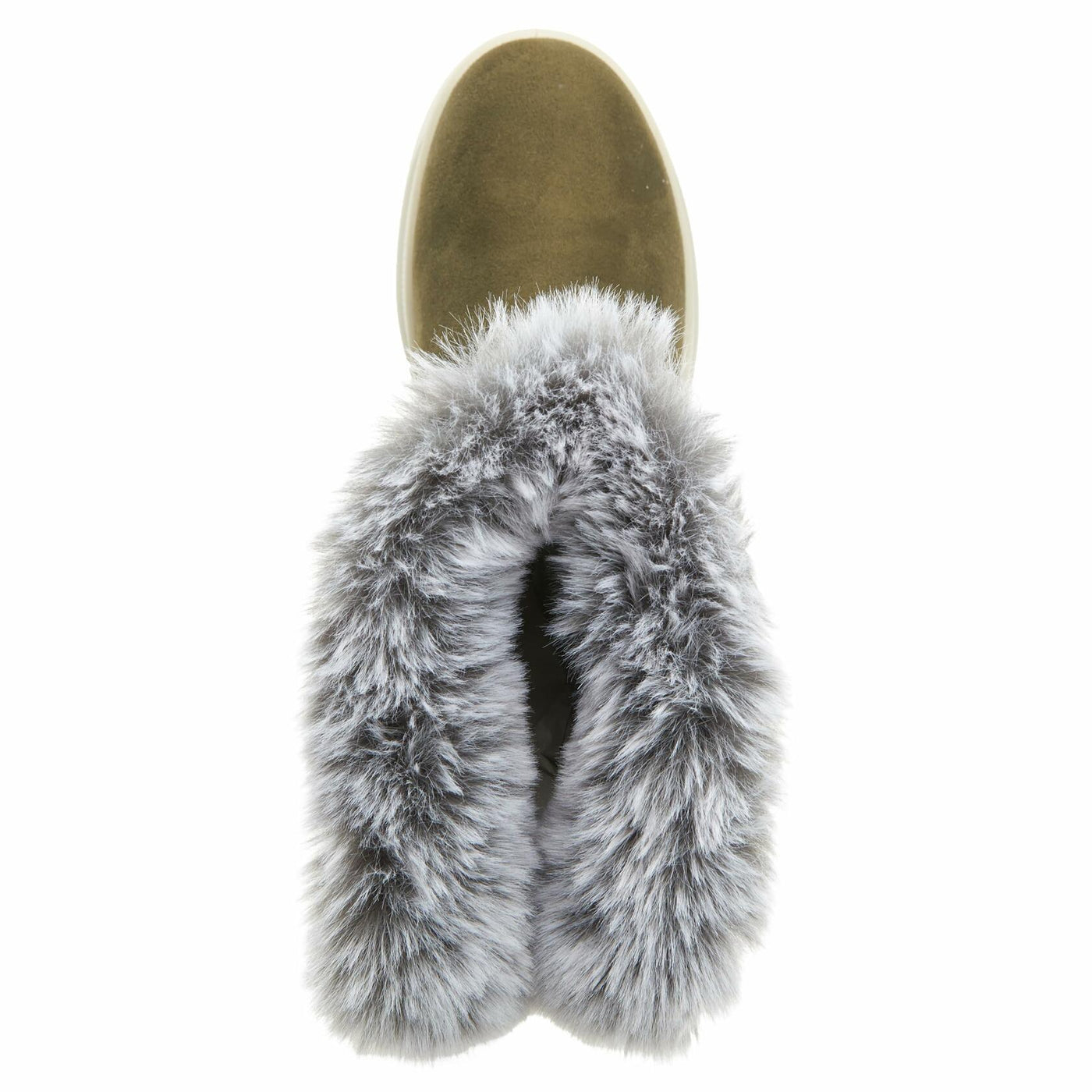 Flexus Snowbird Mid-Calf Boot - Waterproof Microsuede Upper Faux Fur Lining - Slip-On Padded Insole Flexible Polyurethane Outsole 1.5" Heel Cozy Winter Bootie Olive Green EU 42 / US 10.5-11