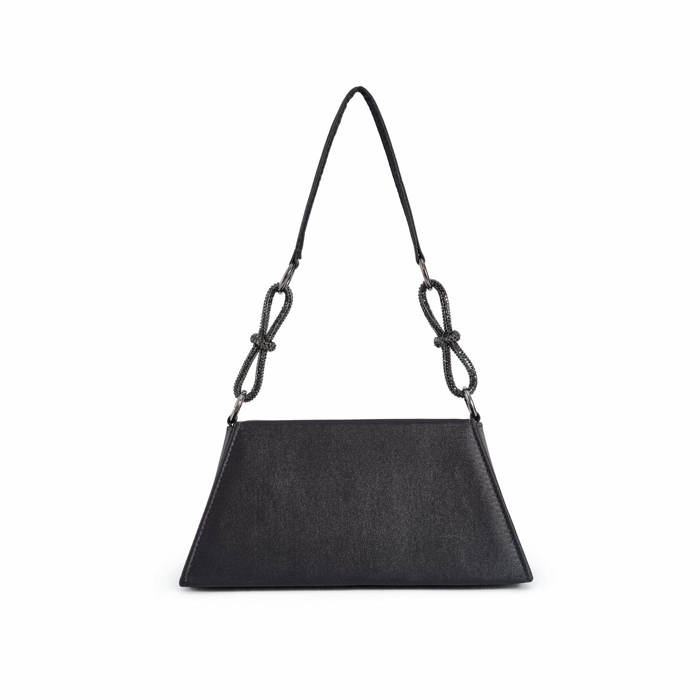 Lady Couture AMY Rhinestone Bow Handbag, Black