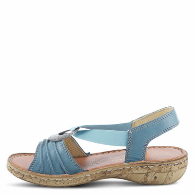 Spring Step KARMEL Sandal, Denim Blue, 40 Medium EU (US 9 US)