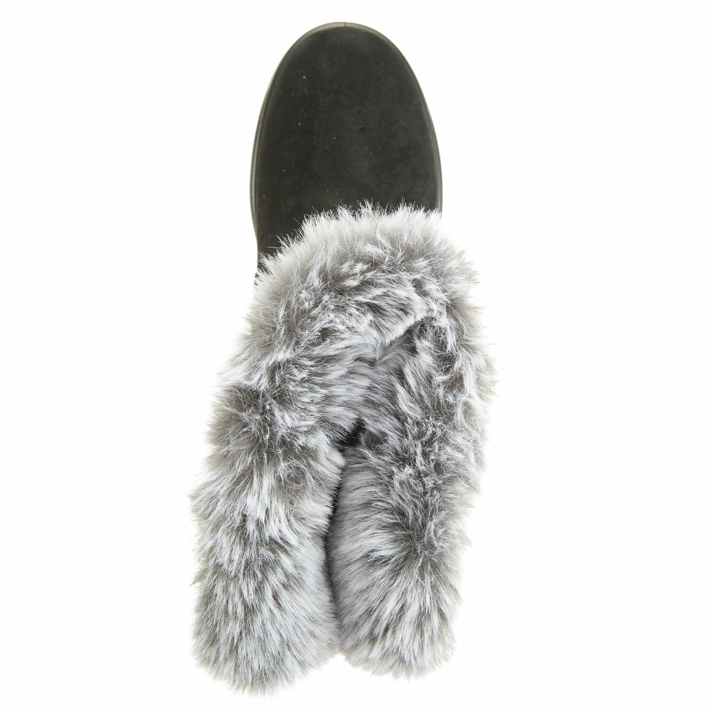 Flexus Snowbird Mid-Calf Boot - Waterproof Microsuede Upper Faux Fur Lining - Slip-On Padded Insole Flexible Polyurethane Outsole 1.5" Heel Cozy Winter Bootie Black EU 36 / US 5.5-6