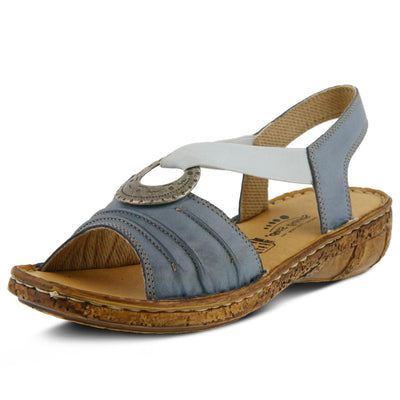 Spring Step KARMEL Sandal, Denim Blue, 40 Medium EU (US 9 US)