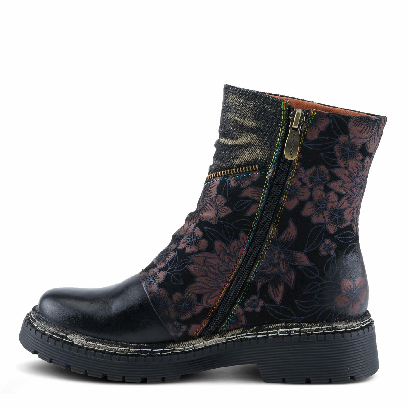 L'Artiste by Spring Step Women's Avrilrose Urban Booties, Black Multi, 9