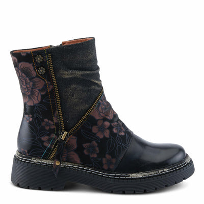 L'Artiste by Spring Step Women's Avrilrose Urban Booties, Black Multi, 9