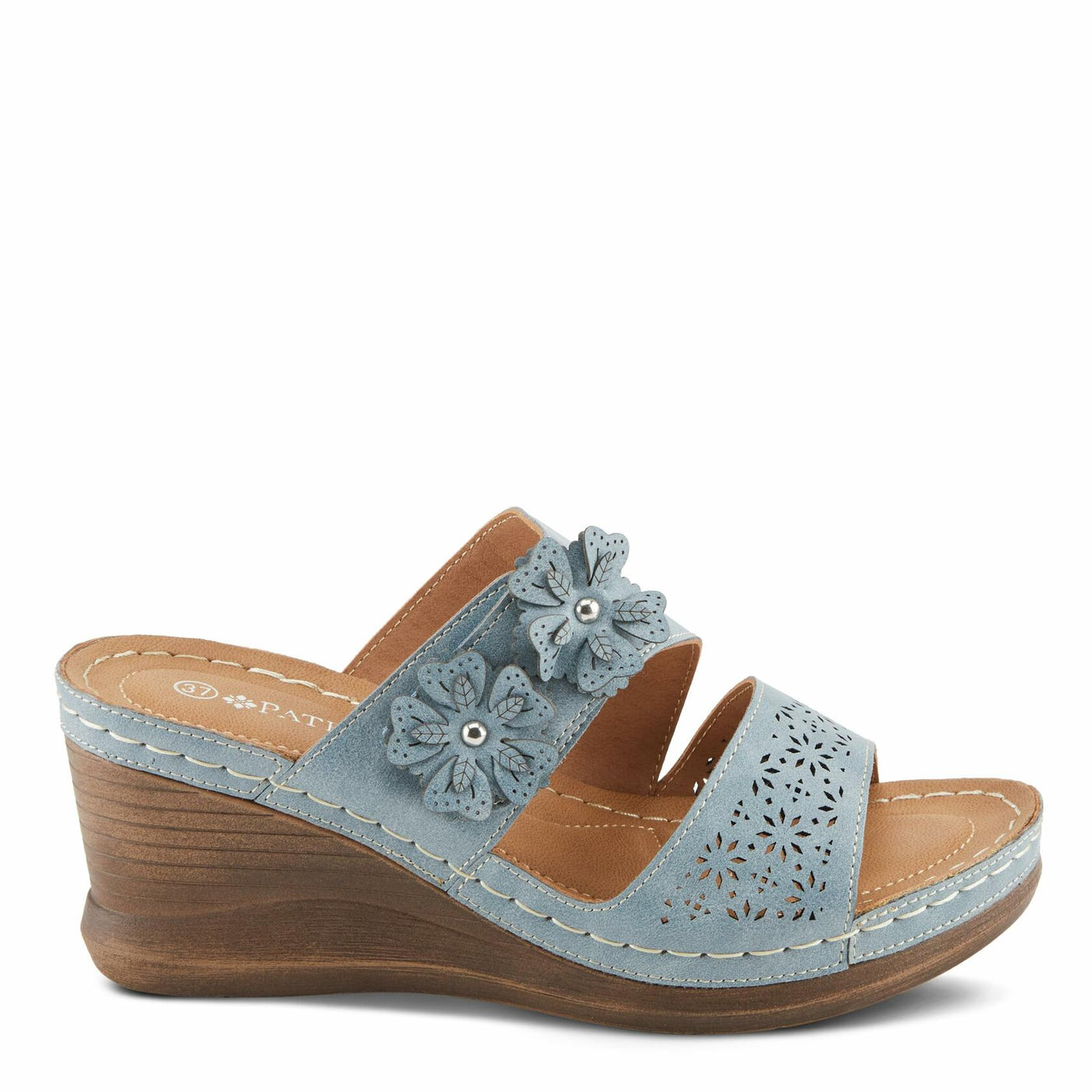 PATRIZIA Women's LOLLY Slide Wedge Sandals Blue EU 40 / US 9