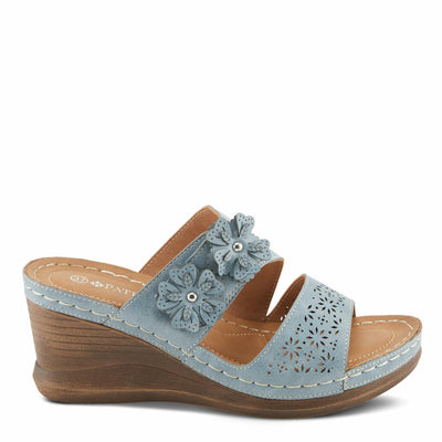 PATRIZIA Women's LOLLY Slide Wedge Sandals Blue EU 40 / US 9