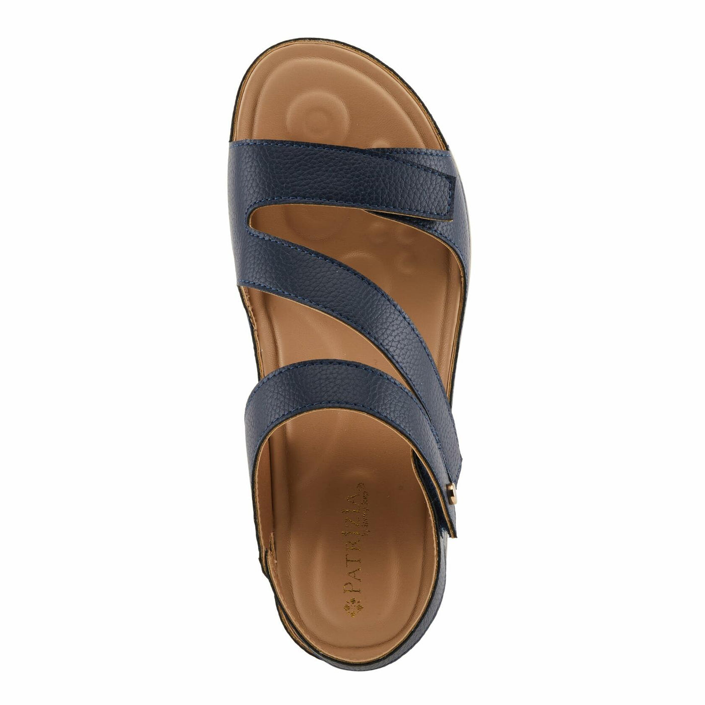 PATRIZIA Women's AREZA Asymmetrical Slingback Flat Sandals Navy EU 35 / US 5