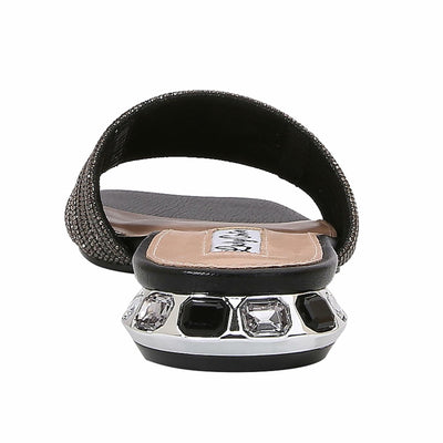 Lady Couture AMAZING Multi Color Straps Slide, Black Multi, 10
