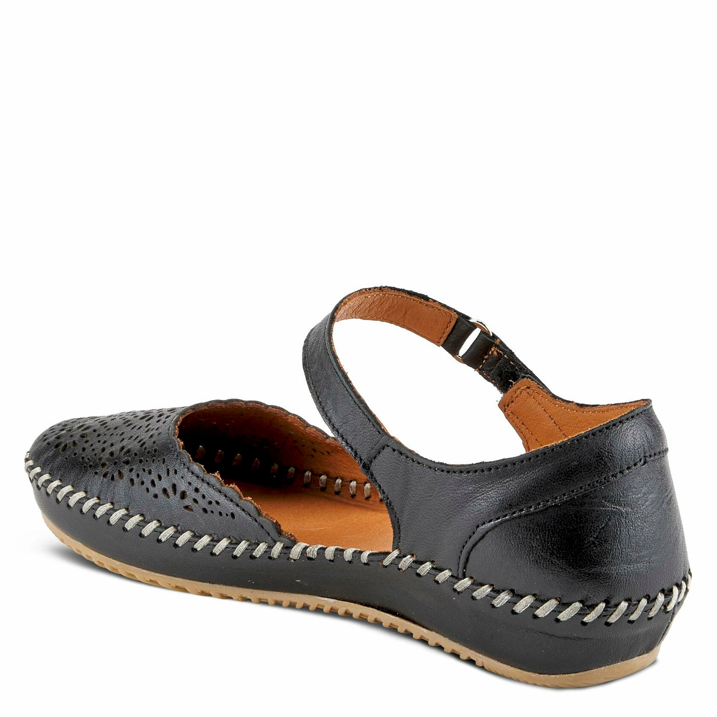 Spring Step Women's Wallania Mary-Jane Sandal Black EU 38 / US 7.5-8
