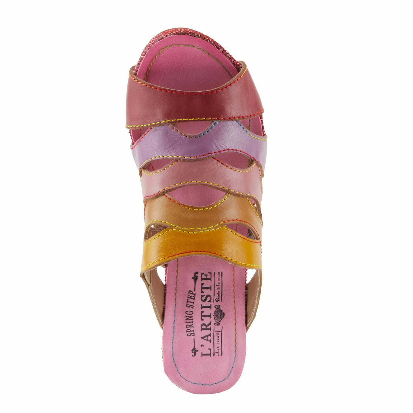 L'Artiste by Spring Step Women's Pita Sandal, Pink Multi, 5
