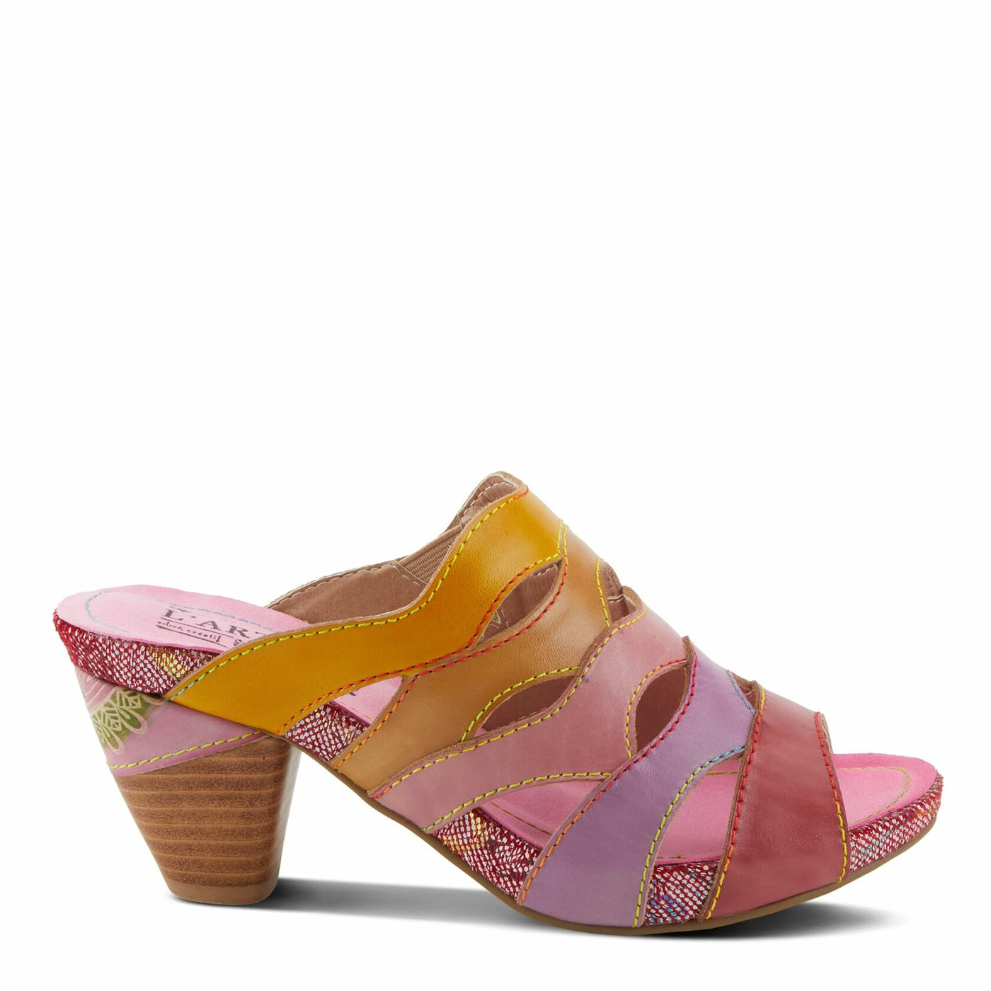 L'Artiste by Spring Step Women's Pita Sandal, Pink Multi, 5