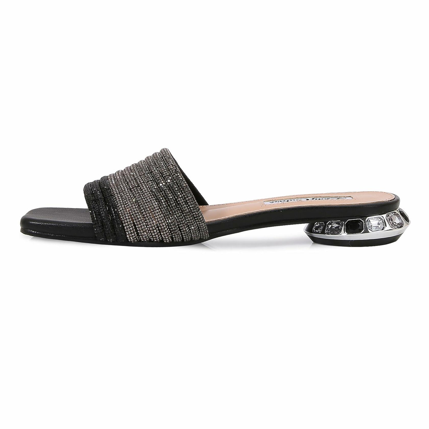 Lady Couture AMAZING Multi Color Straps Slide, Black Multi, 10