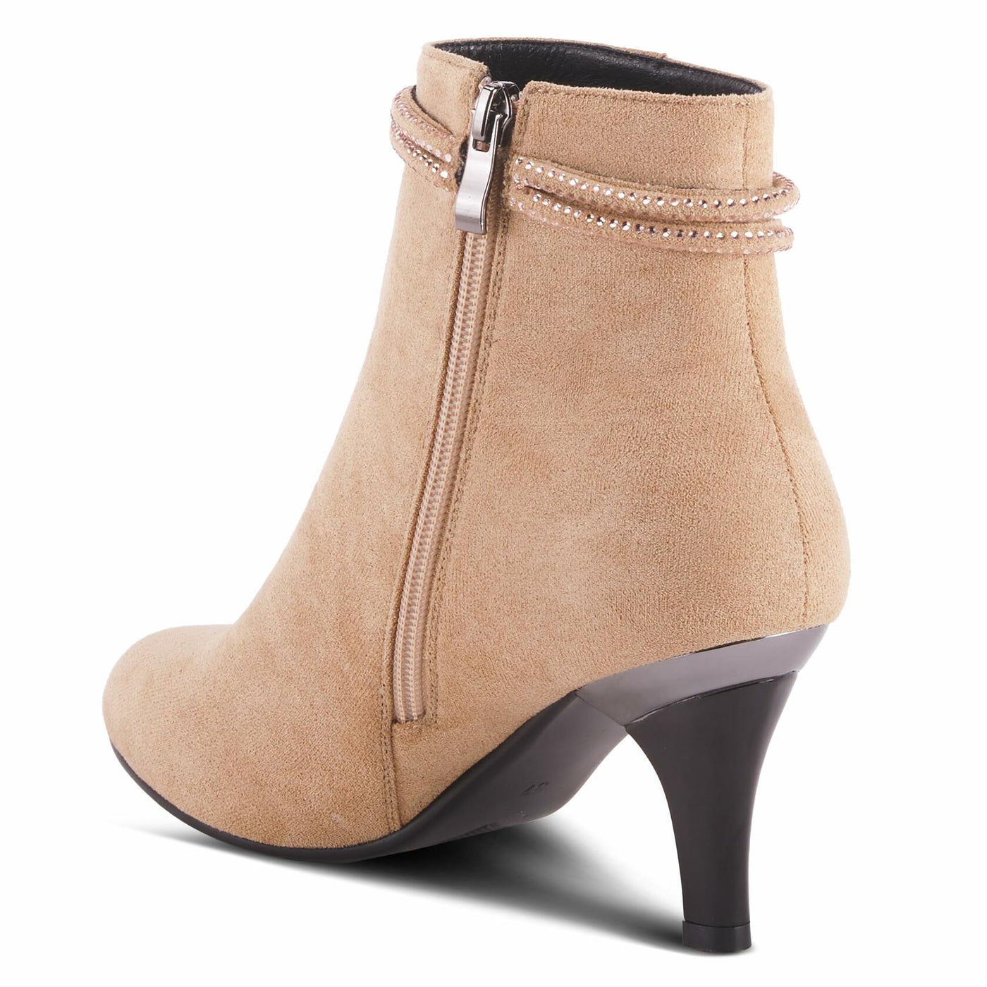 PATRIZIA Women's Kitten Microsuede Heeled Bootie Beige EU 38 / US 7.5-8