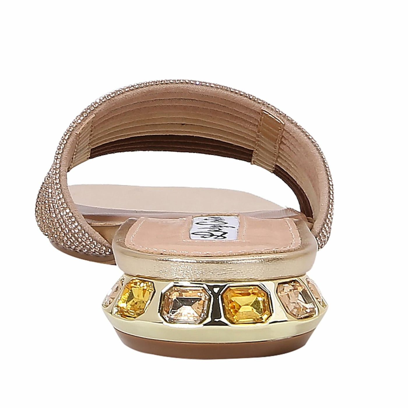 Lady Couture AMAZING Multi Color Straps Slide, Gold Multi, 5