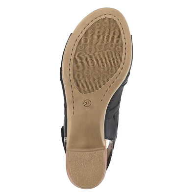 Spring Step Women's Style Dorotha Black Euro Size 40 Leather Sandal