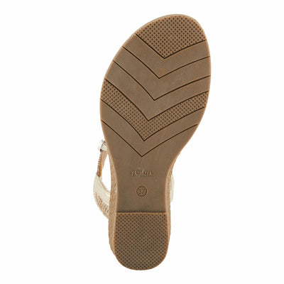 PATRIZIA Women's CHARMER T-Strap Flat Sandals Soft Gold EU 40 / US 9