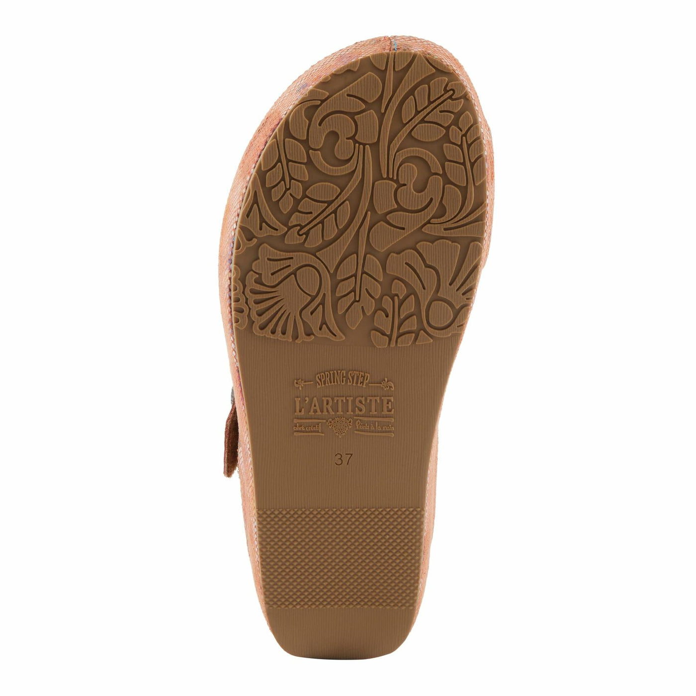 L'Artiste by Spring Step Women's Blissbloom Sandal, Peach, 5.5-6