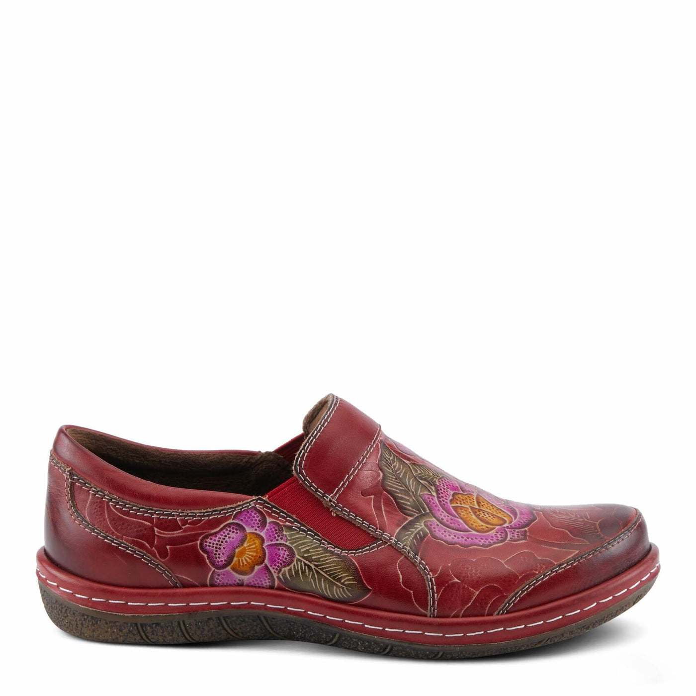 Spring Step L'Artiste Annawan Women's Stretch Fit Sneaker - Comfortable & Supportive, Fashionable & Versatile Red Multi EU 35 / US 5