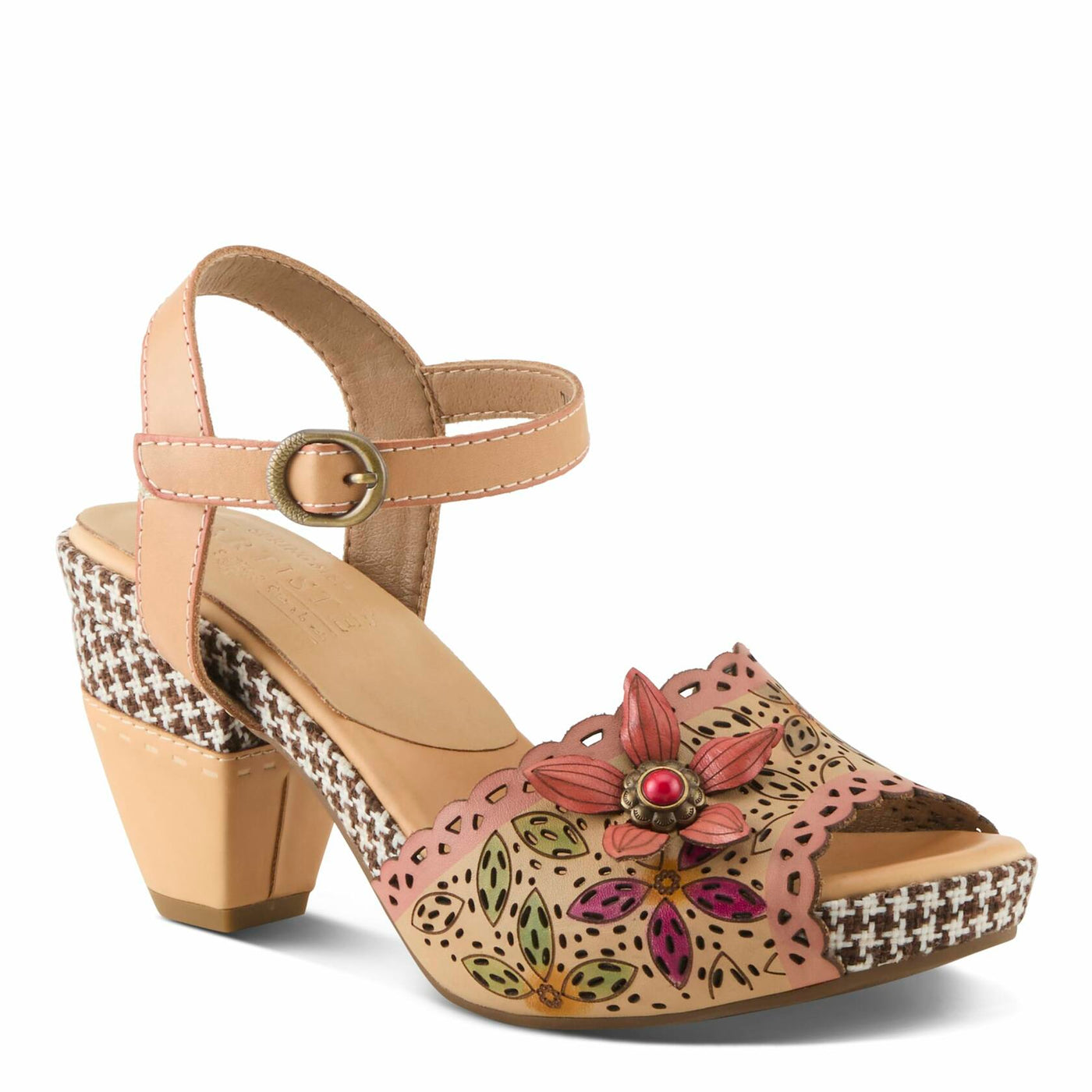 L'Artiste by Spring Step Women's Miabella Sandal, Beige Multi, 6.5-7
