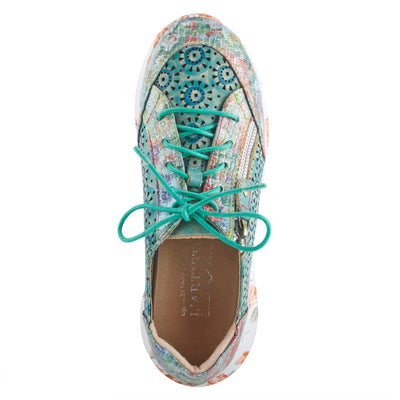 Spring Step L'Artiste Women's Jazzie Fashion Sneaker Turquoise Multi EU 41 / US 9.5-10