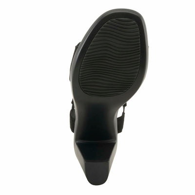 PATRIZIA Women's ILLARA Slip-On T-Strap Heels - Crystal Embellished, Elastic Goring, Cushioned Comfort BLACK EU 40 / US 9